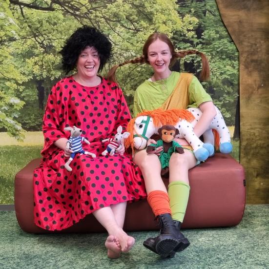 Pippi og Cirkeline i Læsehaven
